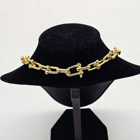 Auth Louis Vuitton Lock & Key w/Unbranded 925 Pure Silver Gold Plated Necklace